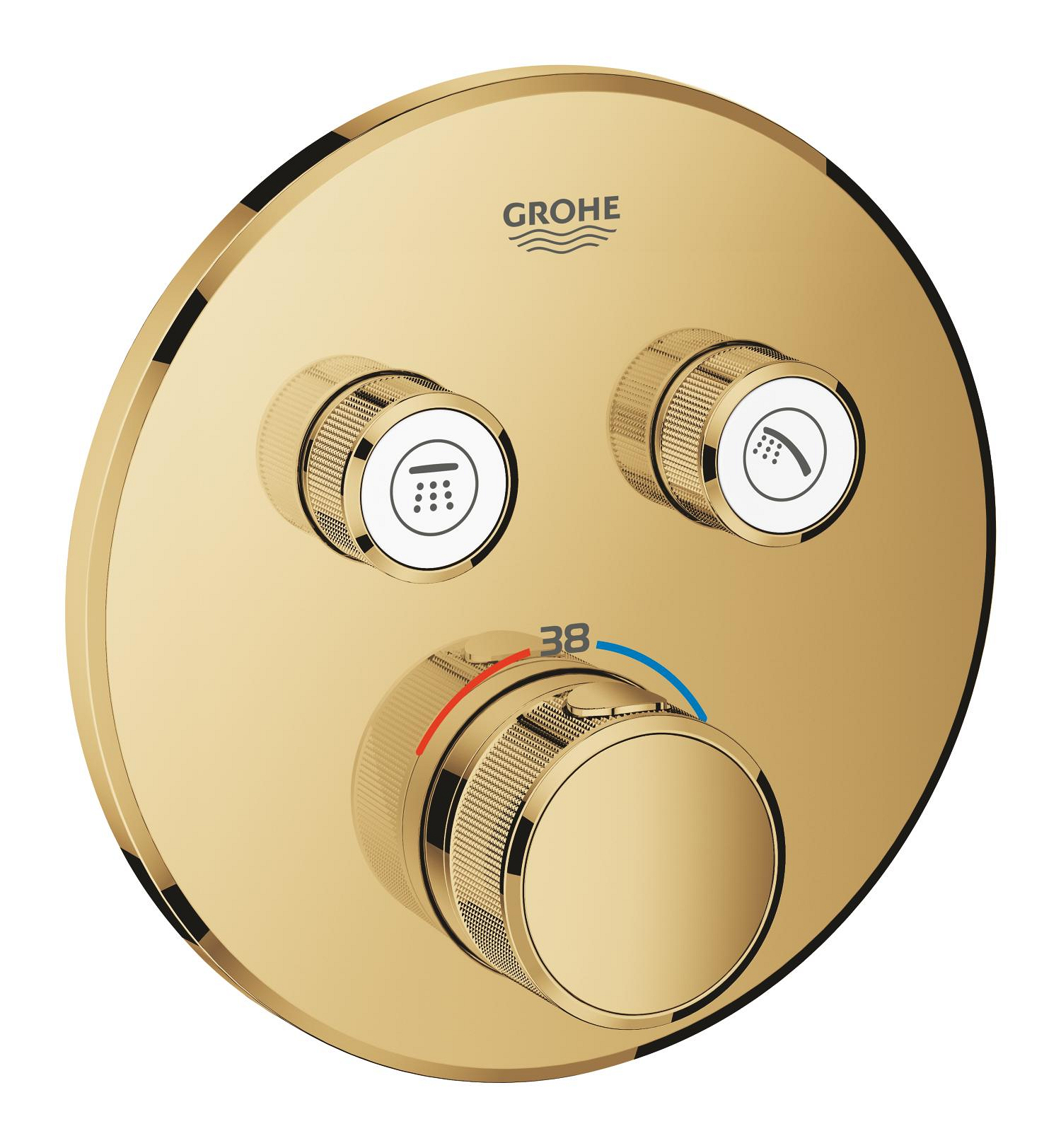Díl nadomítkový Grohe Grohtherm SmartControl s 2 ventily Cool Sunrise 29119GL0