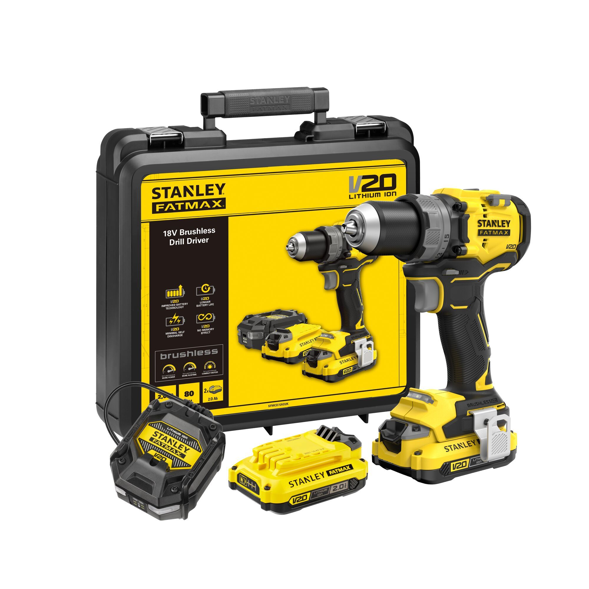 Vrtačka AKU Stanley FatMax SFMCD725D2K 18 V