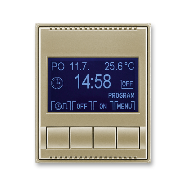 Hodiny spínací digitální ABB Time šampaňská