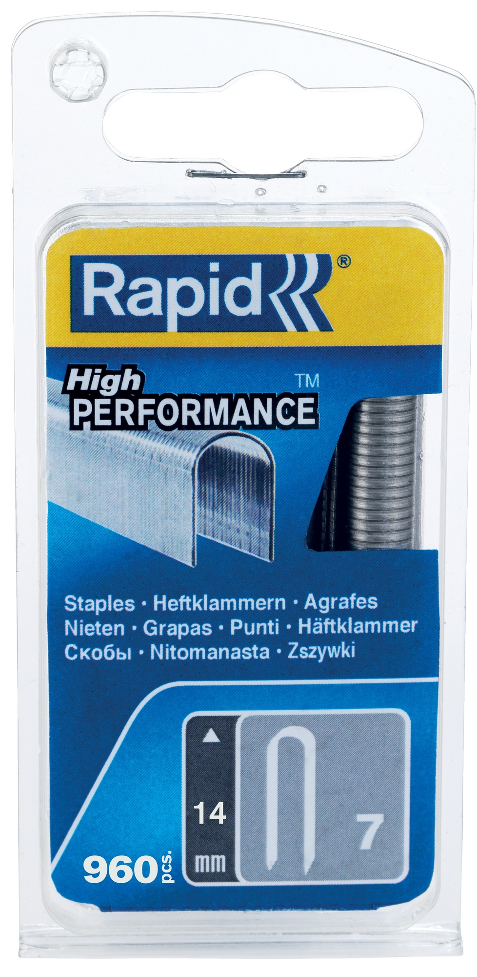 Spony kabel. Rapid High Performance 7 7,8×14×1,22 mm 960 ks