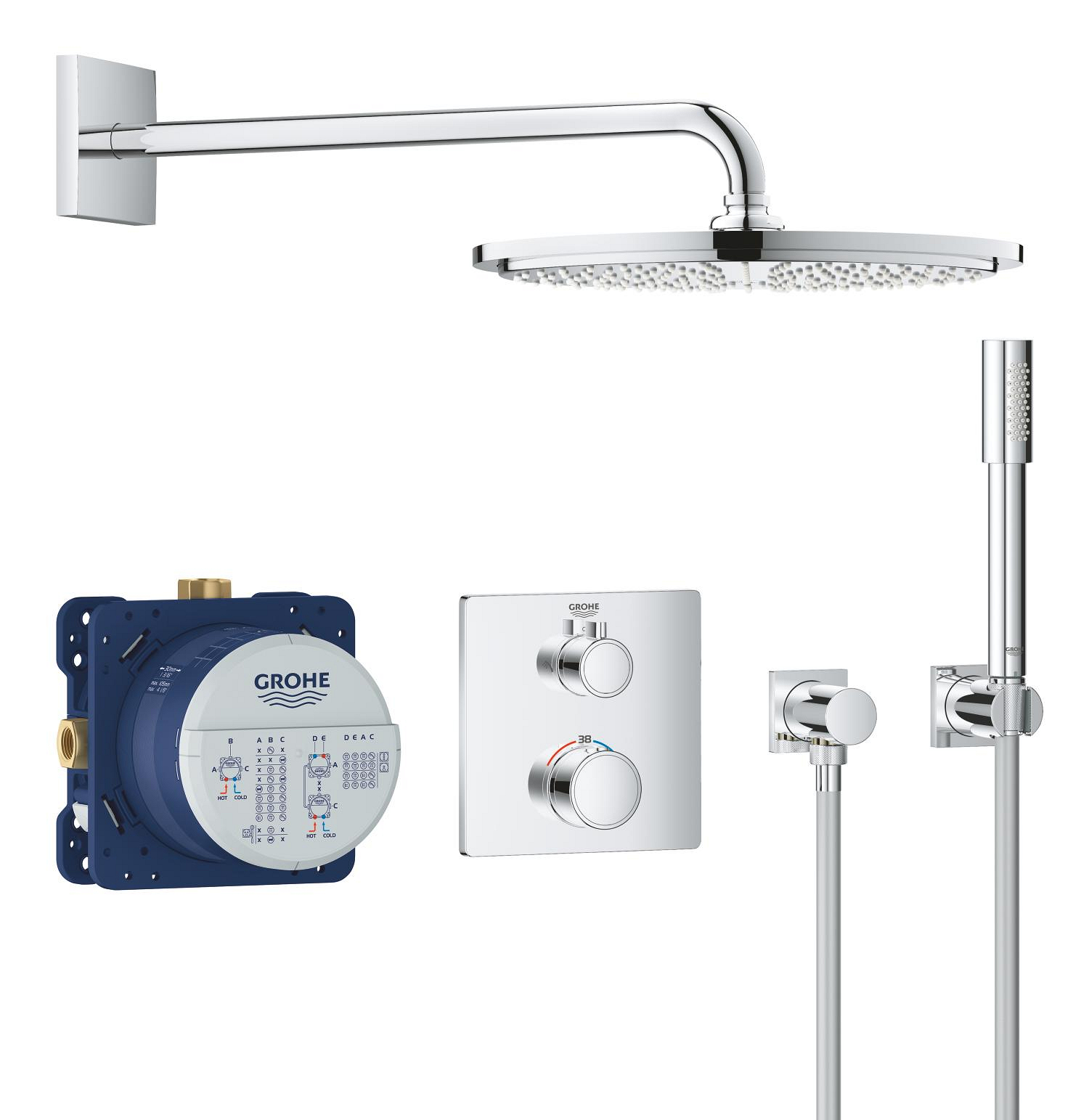 Systém sprchový termostatický Grohe Grohtherm s Rainshower Cosmopolitan 310 34730000