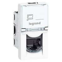 Zásuvka datová Legrand Mosaic CAT5e 1× RJ45 1 modul bílá