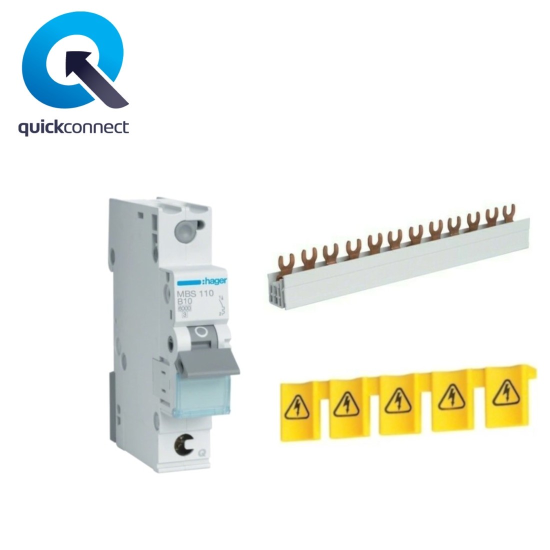 Levně Balíček bezšroubový Hager quickconnect 3QC