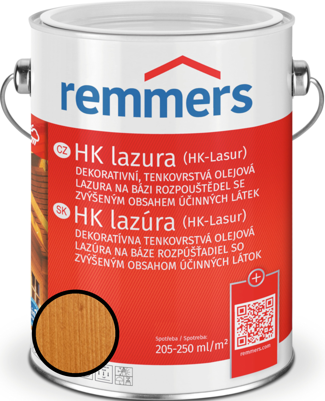 Lazura tenkovrstvá Remmers HK lazura pinie, 5 l
