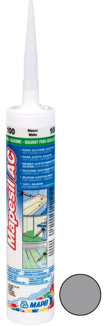 Tmel silikonový Mapei Mapesil AC 112 šedá střední 310 ml