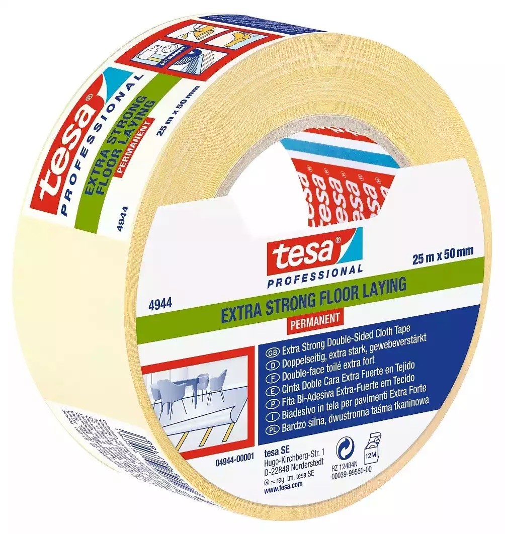 Levně Páska na podlahy oboustranná Tesa 4944 50 mm/25 m bílý