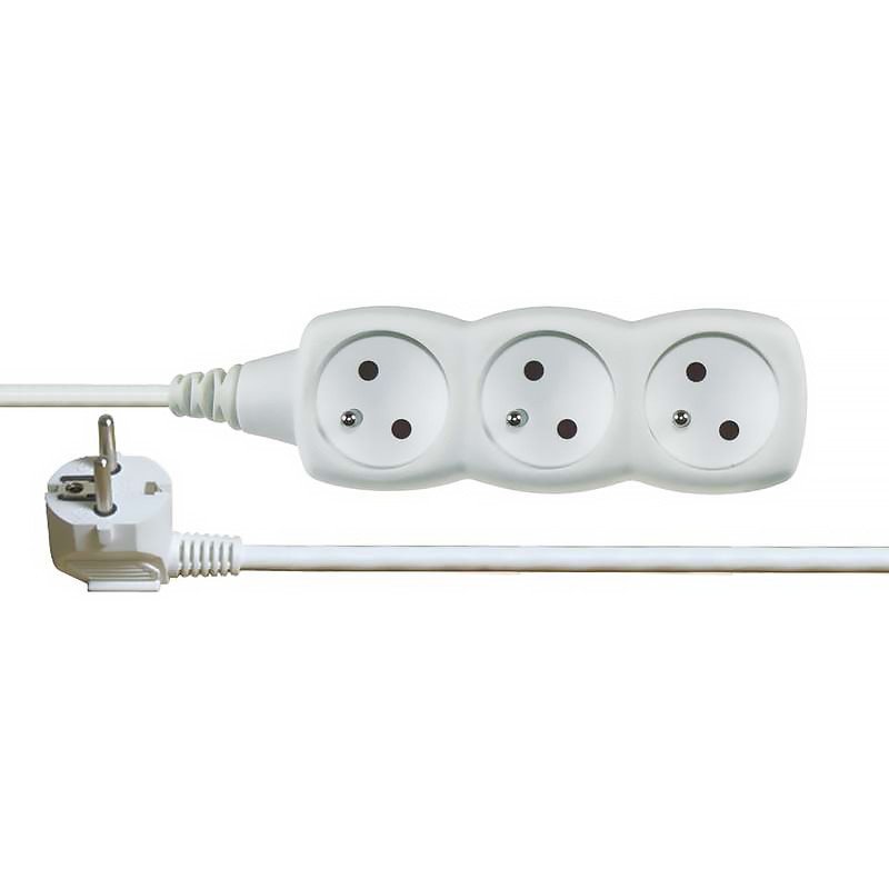 Kabel prodlužovací 3zásuvka Emos 2 m 1 mm2 IP 20
