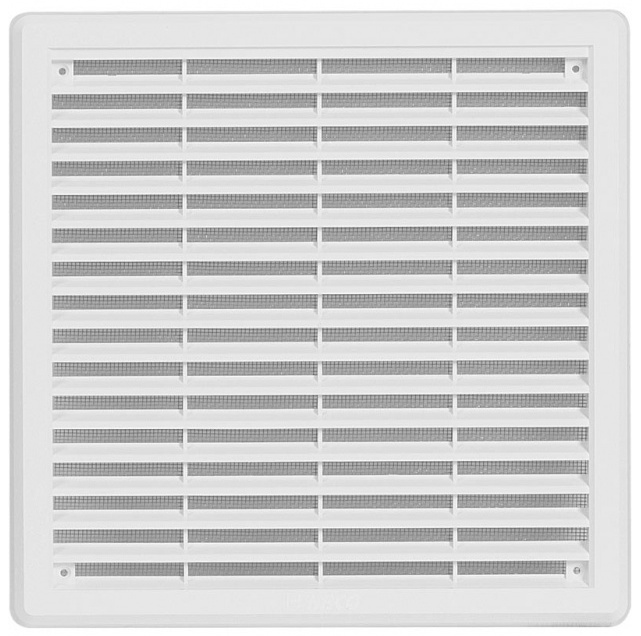 Mřížka větrací se sítí a krytkou HACO VM K 200×200 mm bílá