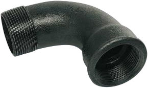 Koleno 90° černé č. 92 1" MF