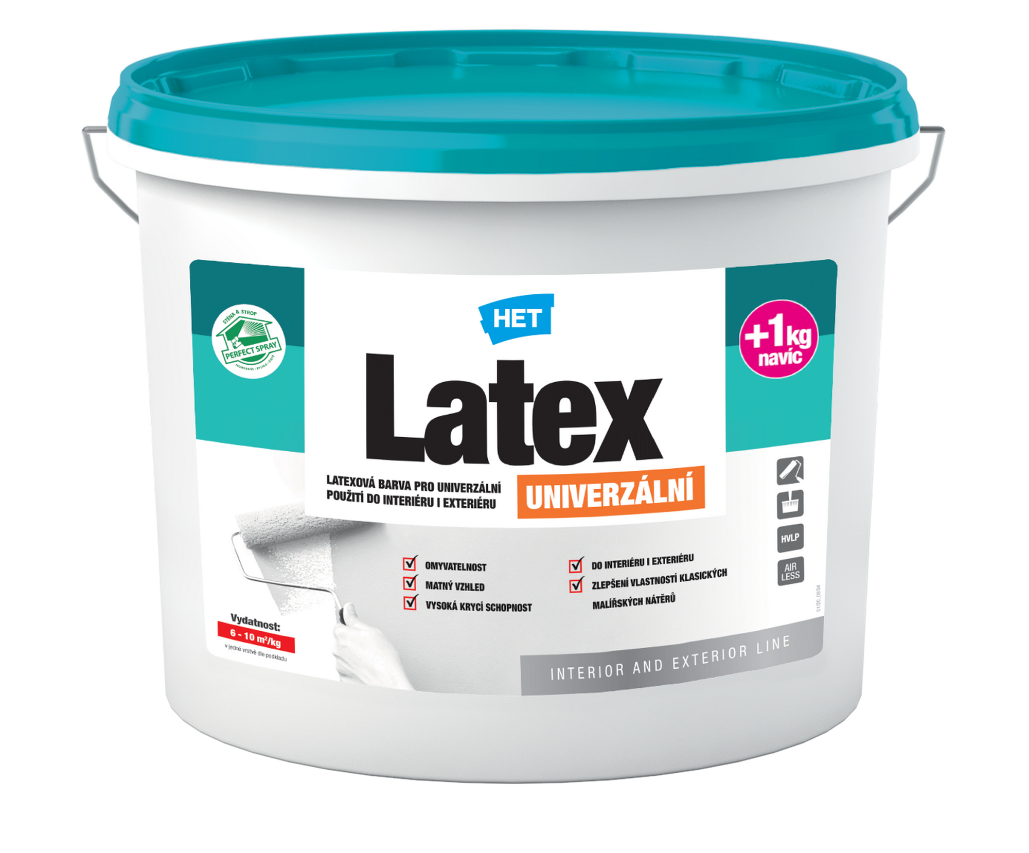 Barva latexová HET Latex univerzální bílý 5+1 kg