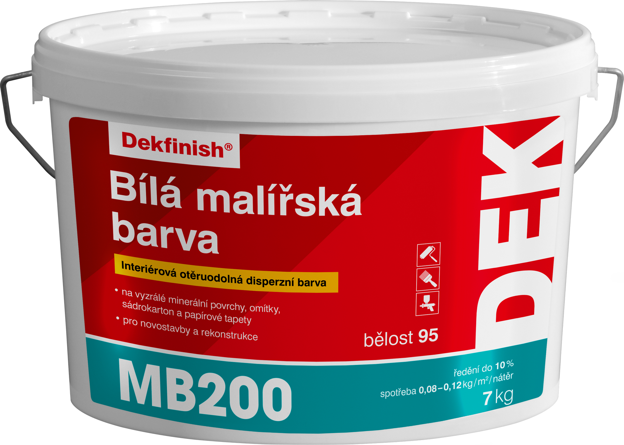 Malba interiérová DEK MB200 bílá, 7 kg