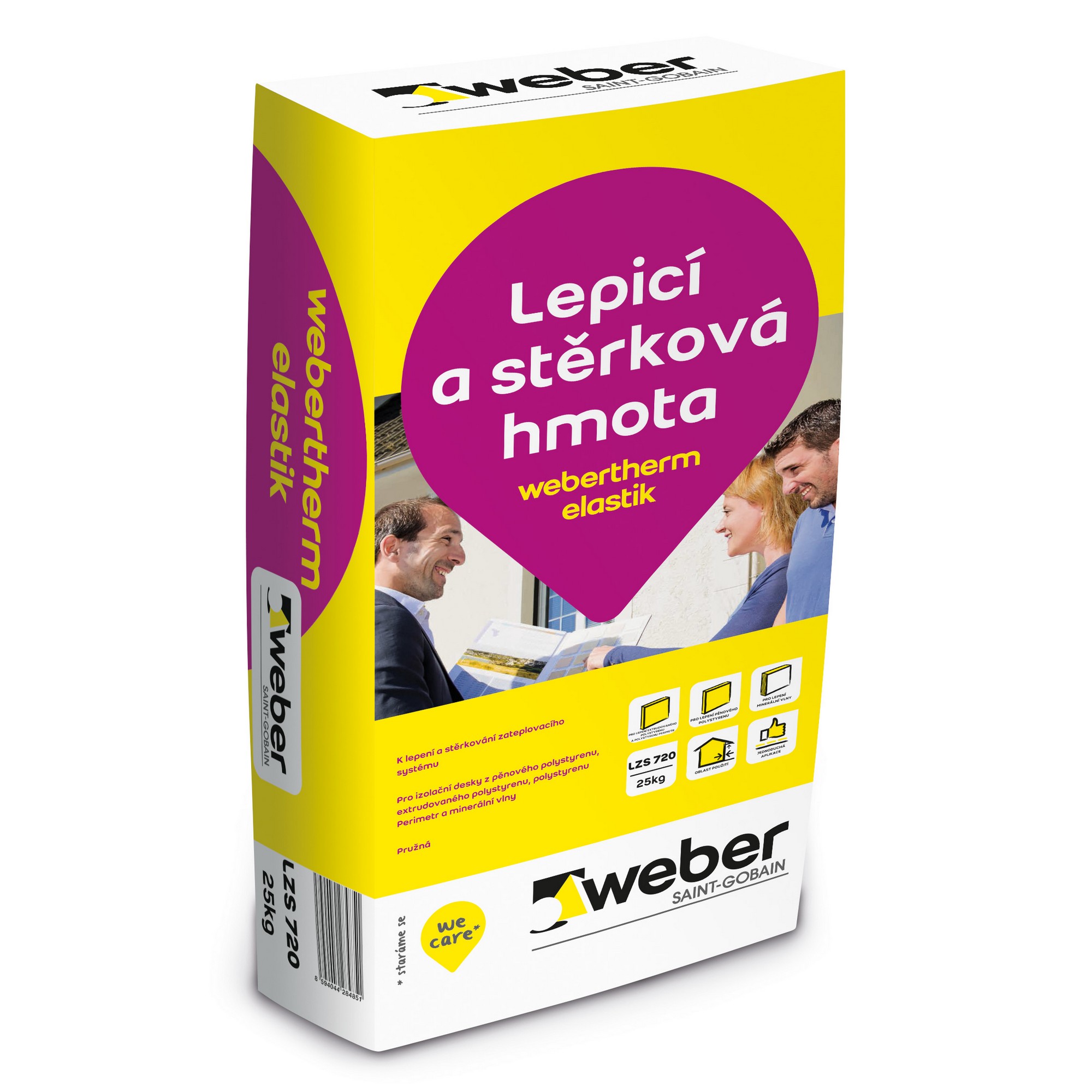 Hmota lepicí a stěrková webertherm elastik 25 kg