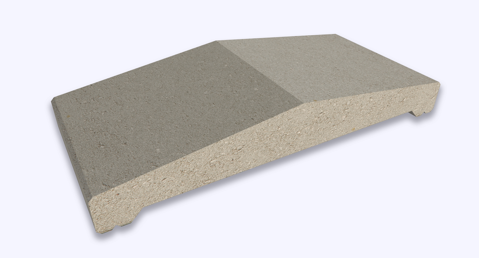 Stříška plotová štípaná CS Blok 40 šedá 230×500×84 mm