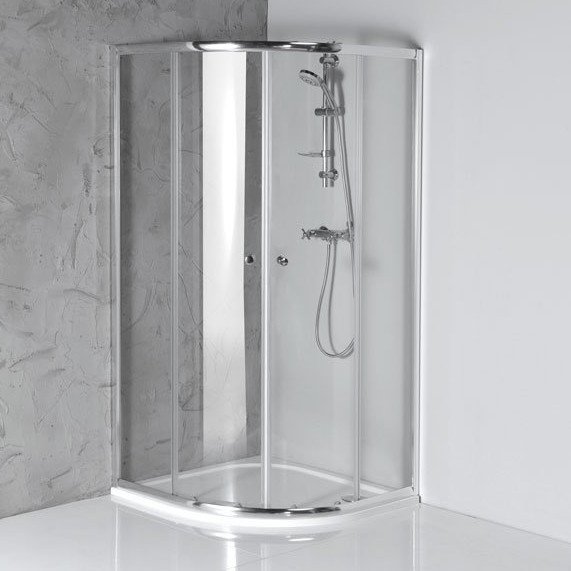 Kout sprchový Aqualine Arleta 900×900 mm chrom/čiré sklo R550