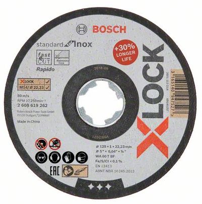 Kotouč řezný Bosch Standard for Inox X-LOCK 125×1 mm