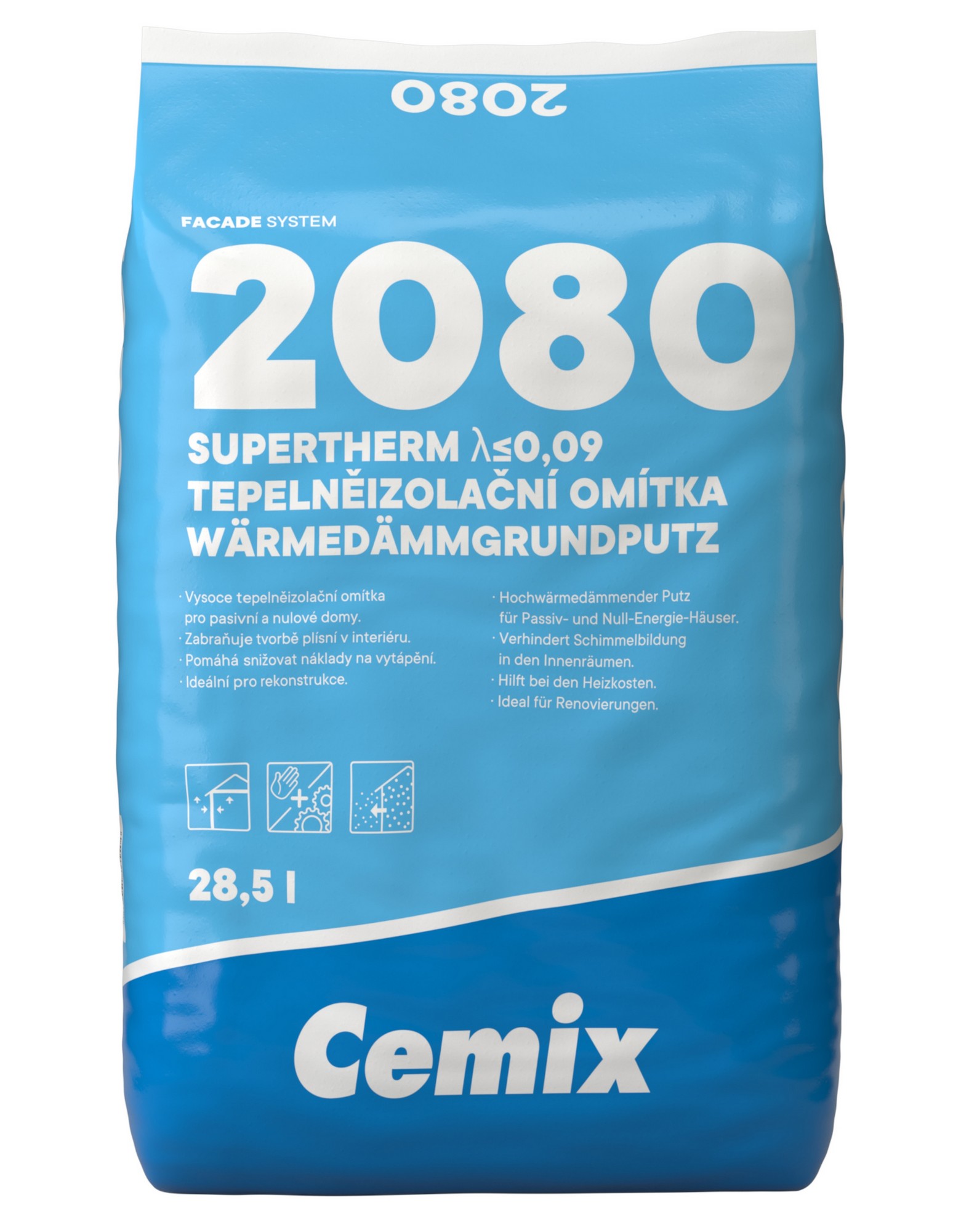 Levně Omítka tepelněizolační jádrová Cemix 2080 SUPERTHERM 0,09 28,5 l