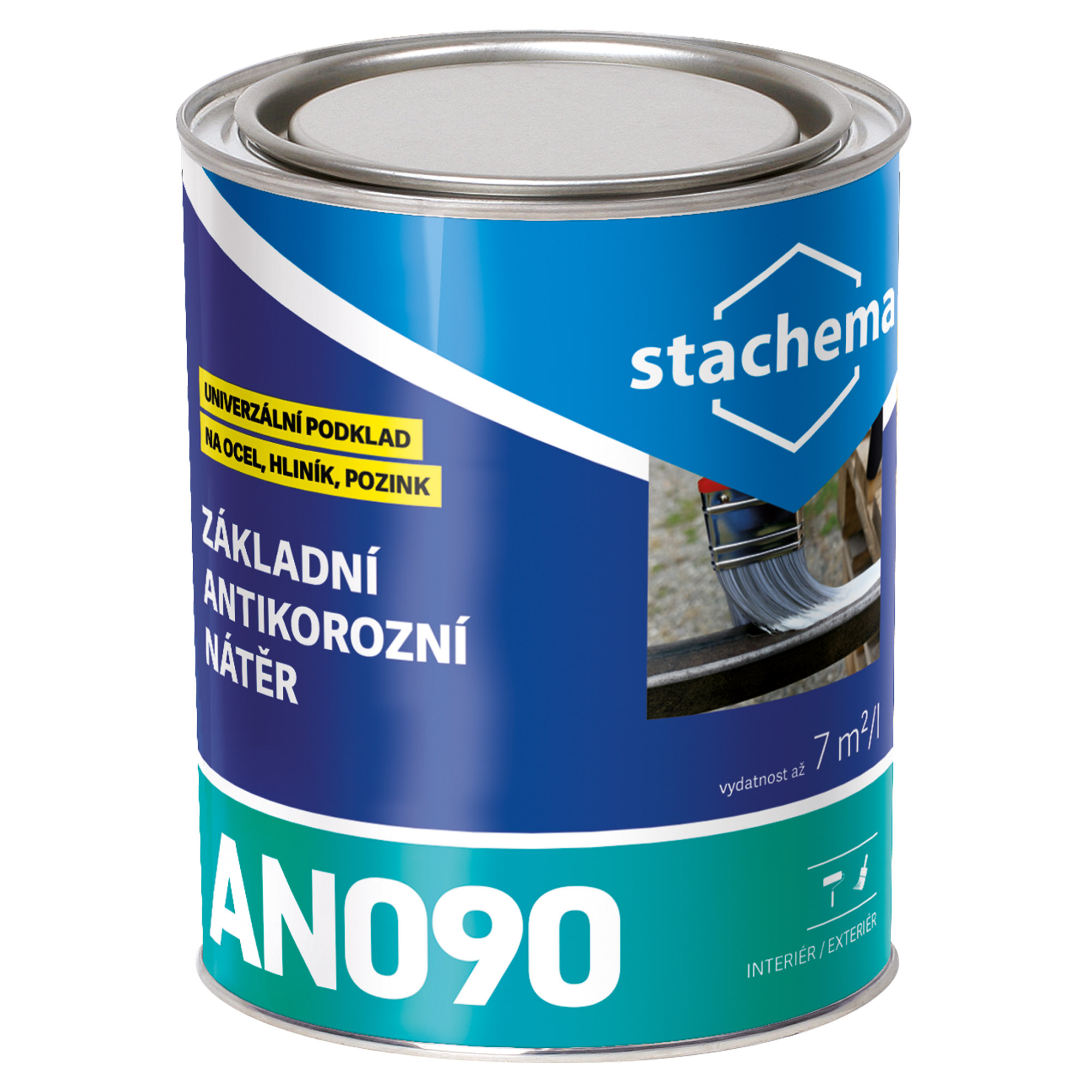 Nátěr základní antikorozní Stachema AN090 šedý 0,6 l