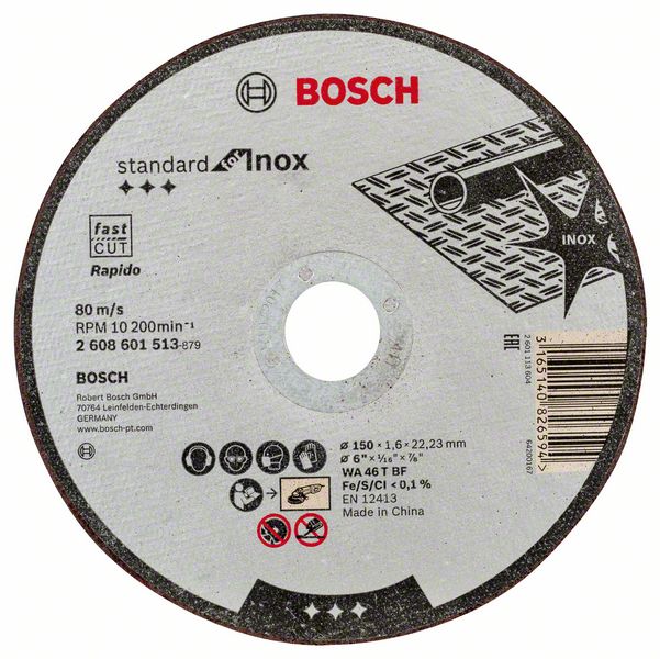 Kotouč řezný Bosch Standard for Inox 150×1,6 mm