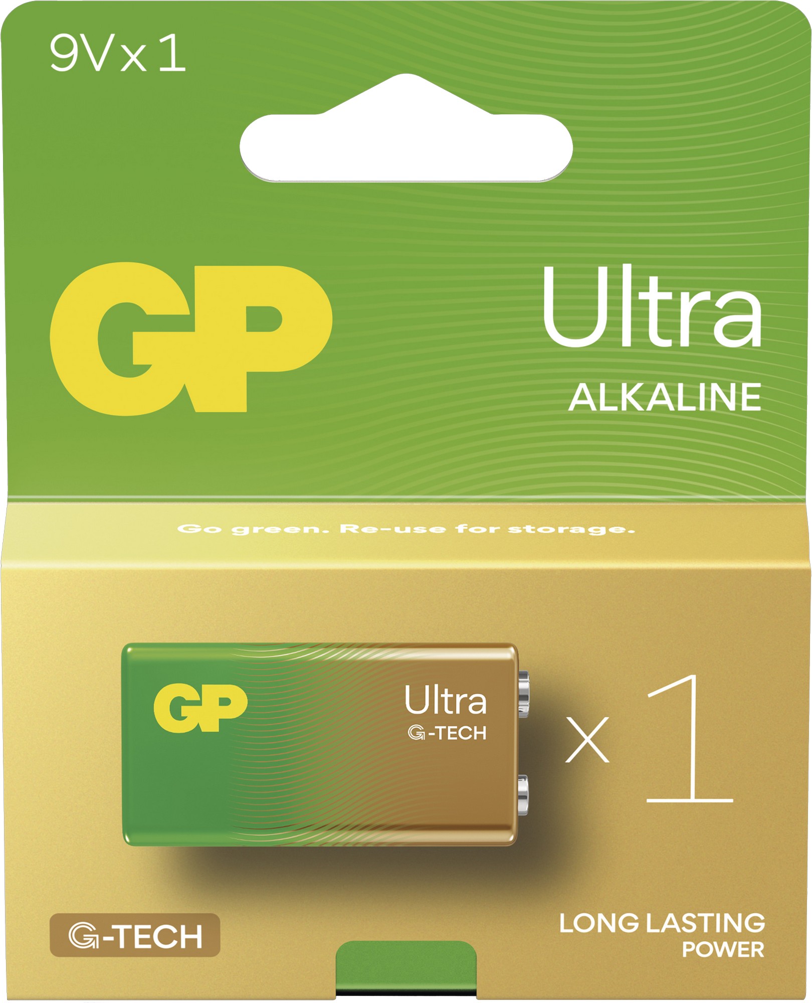 Alkalická baterie GP Ultra - 9V, 6LF22, 1 ks