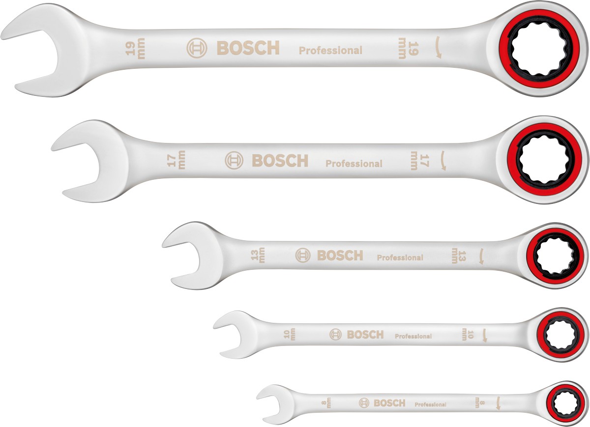 Sada ráčnových/očkoplochých klíčů Bosch 5 ks