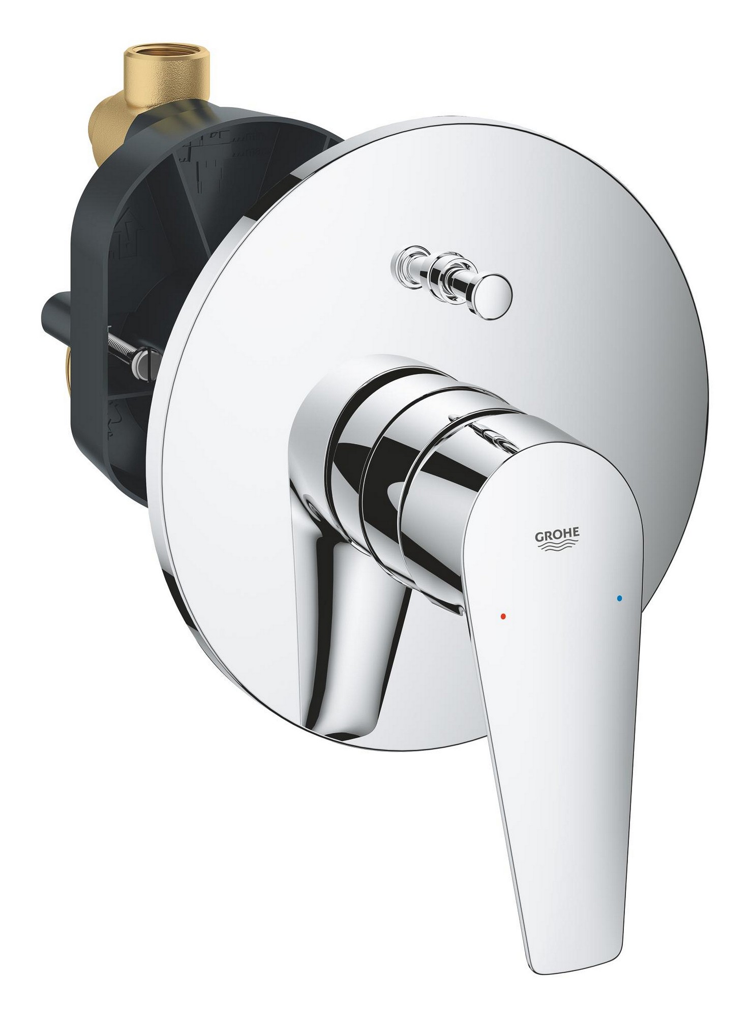 Baterie vanová podomítková Grohe BauEdge s přepínačem chrom 29079001