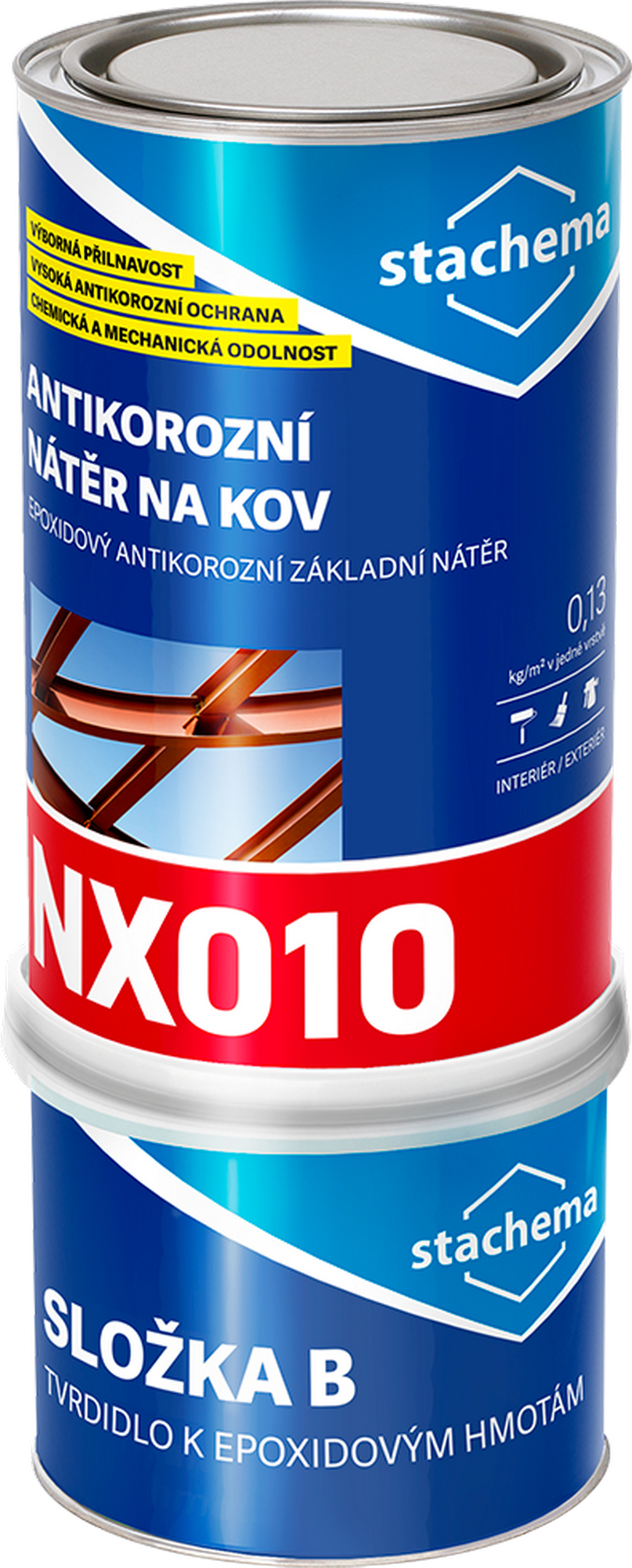 Nátěr základní antikorozní Stachema NX010 , set 10 kg