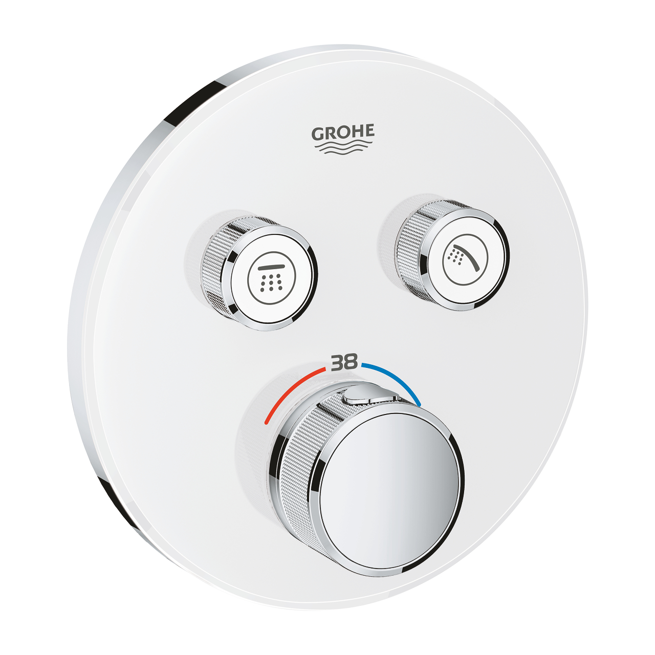 Díl nadomítkový Grohe Grohtherm SmartControl s 2 ventily měsíční bílá/chrom 29151LS0