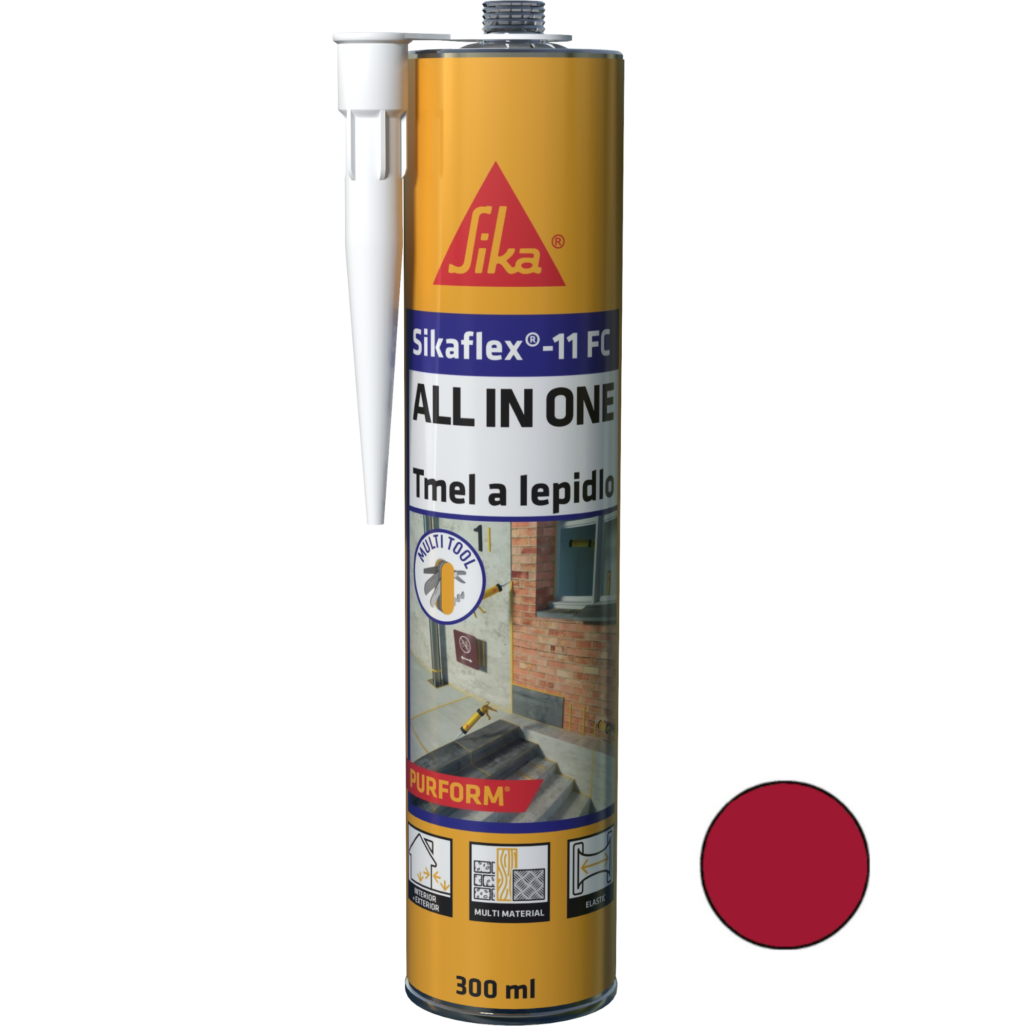 Tmel polyuretanový Sikaflex-11 FC Purform třešeň 300 ml
