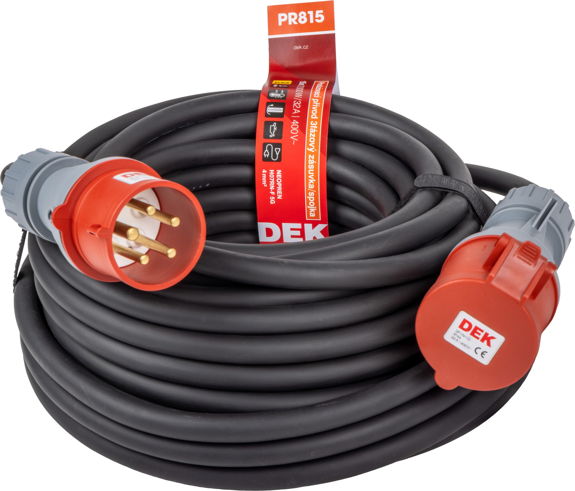 Kabel prodlužovací neoprenový spojka DEK PR815 15 m 4 mm2 IP 44