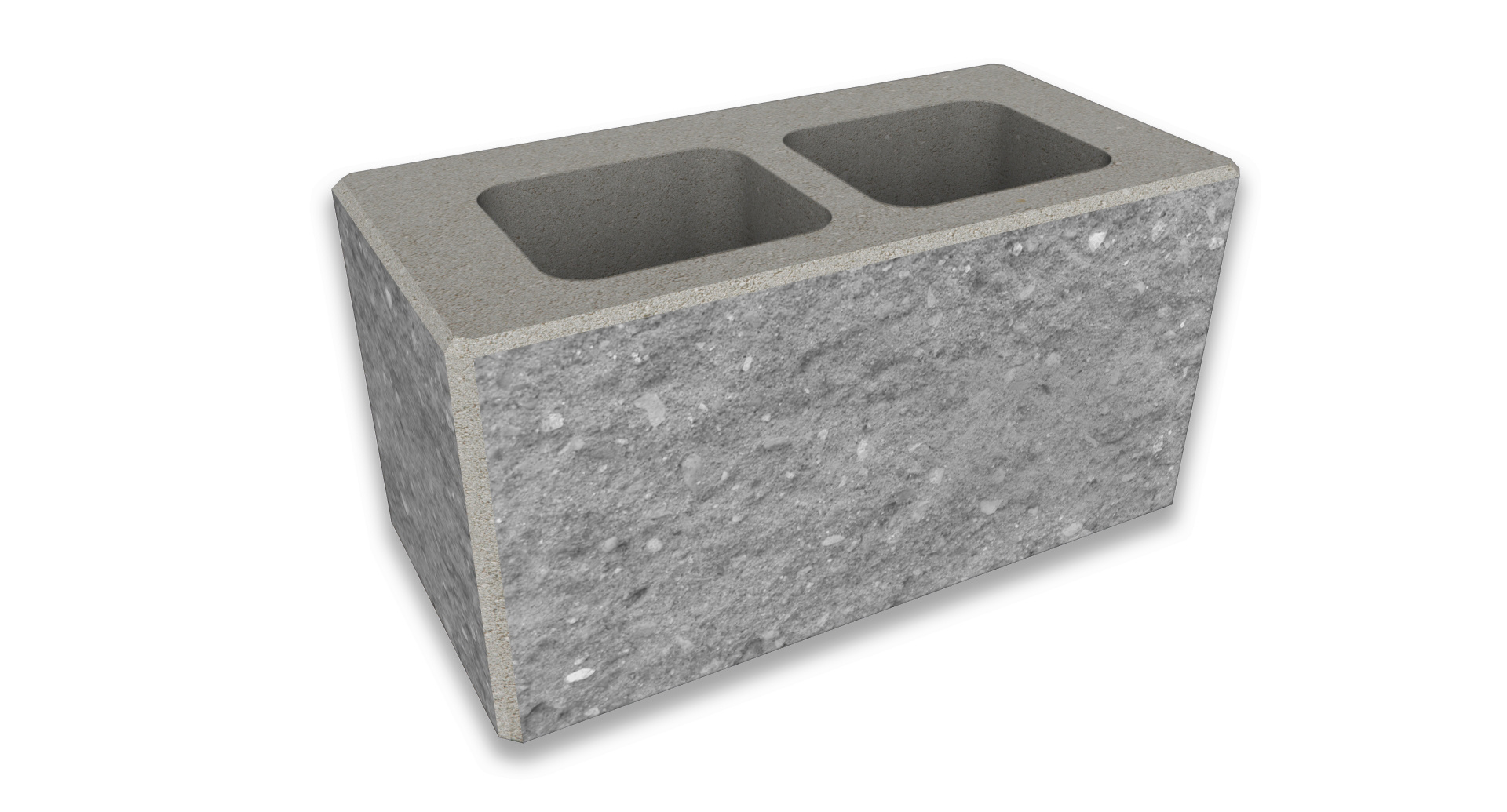 Tvárnice plotová štípaná CS Blok 20 sloupková šedá 200×400×200 mm