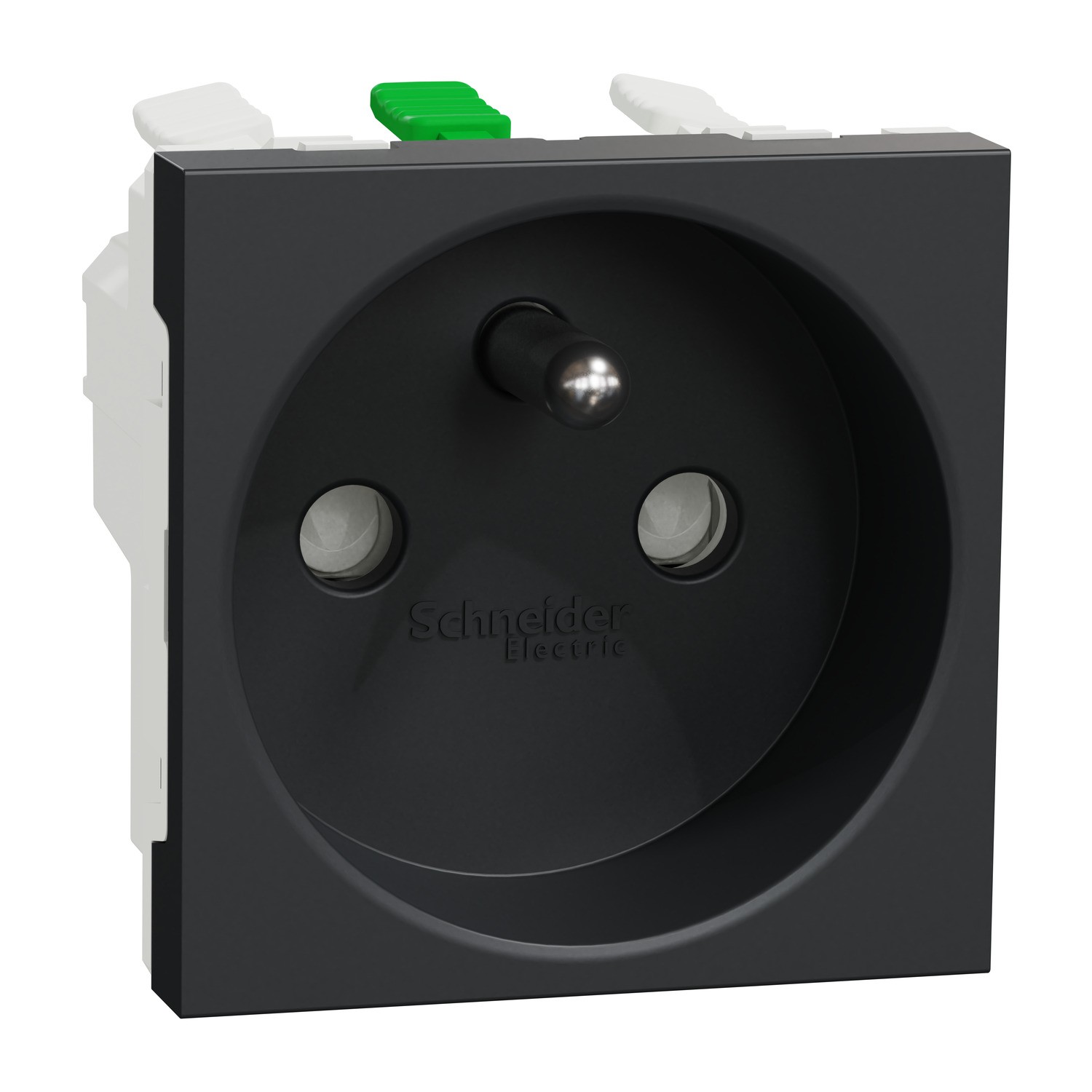 Zásuvka 230 V jednonásobná Schneider Electric Unica Nová 2 moduly antracit