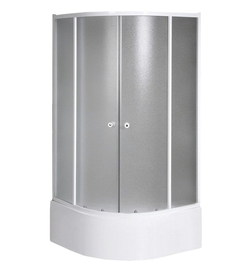 Kout sprchový Aqualine Arlen BTR 900×900 mm bílá/brick sklo R550