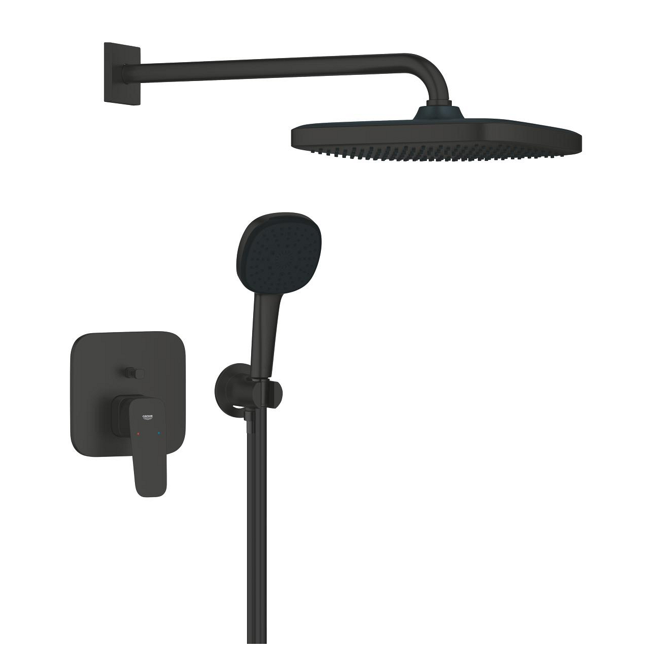 Systém sprchový Grohe Cubeo matte black se sprchou Tempesta 250 1053362430