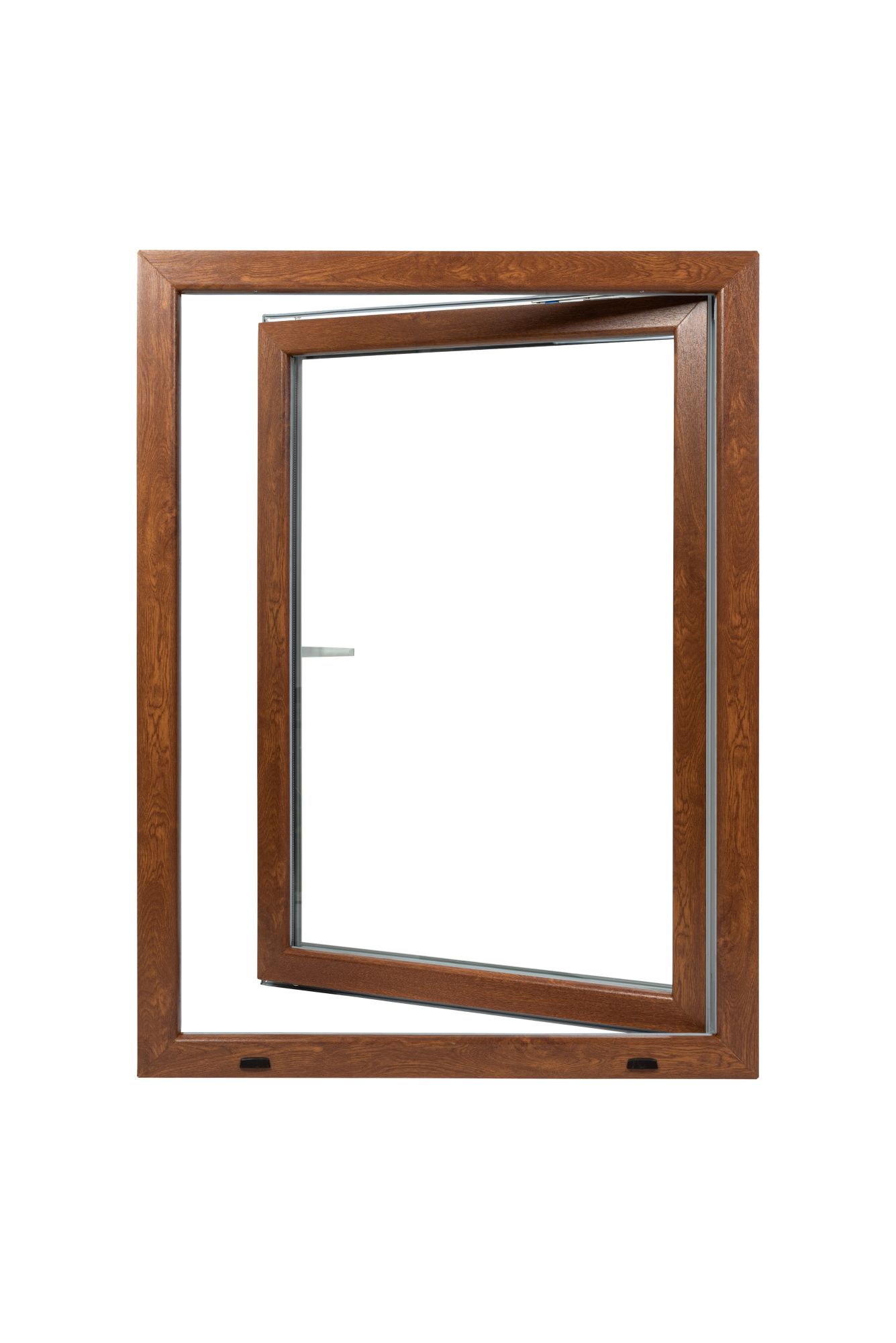 Levně Okno plastové BRAVO OS1 golden oak/white levé 900×1 200 mm