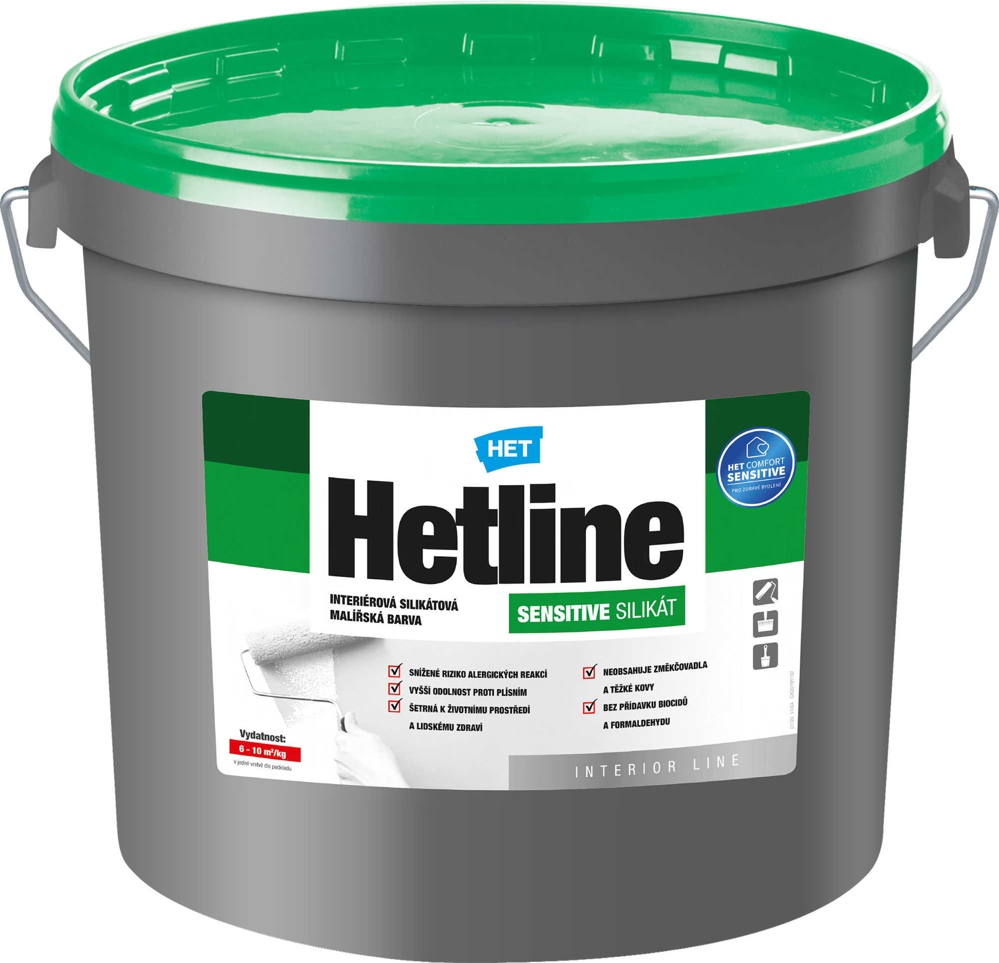 Malba interiérová HET Hetline Sensitive bílá 20 kg