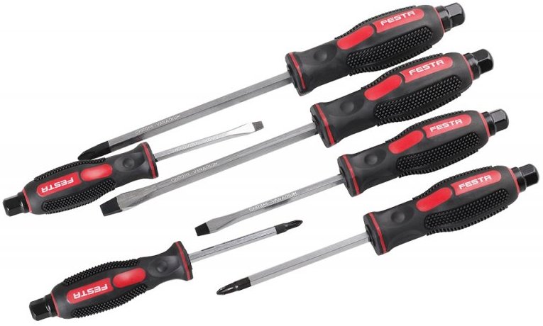 Sada úderových šroubováků Festa 6 ks