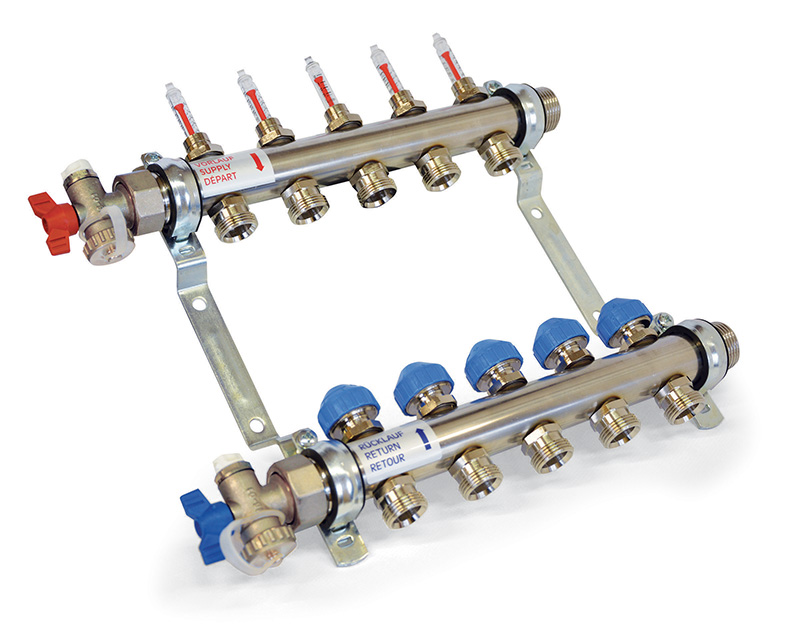 Rozdělovač nerezový GABOTHERM GTF-VSV 1" 7 okruhů