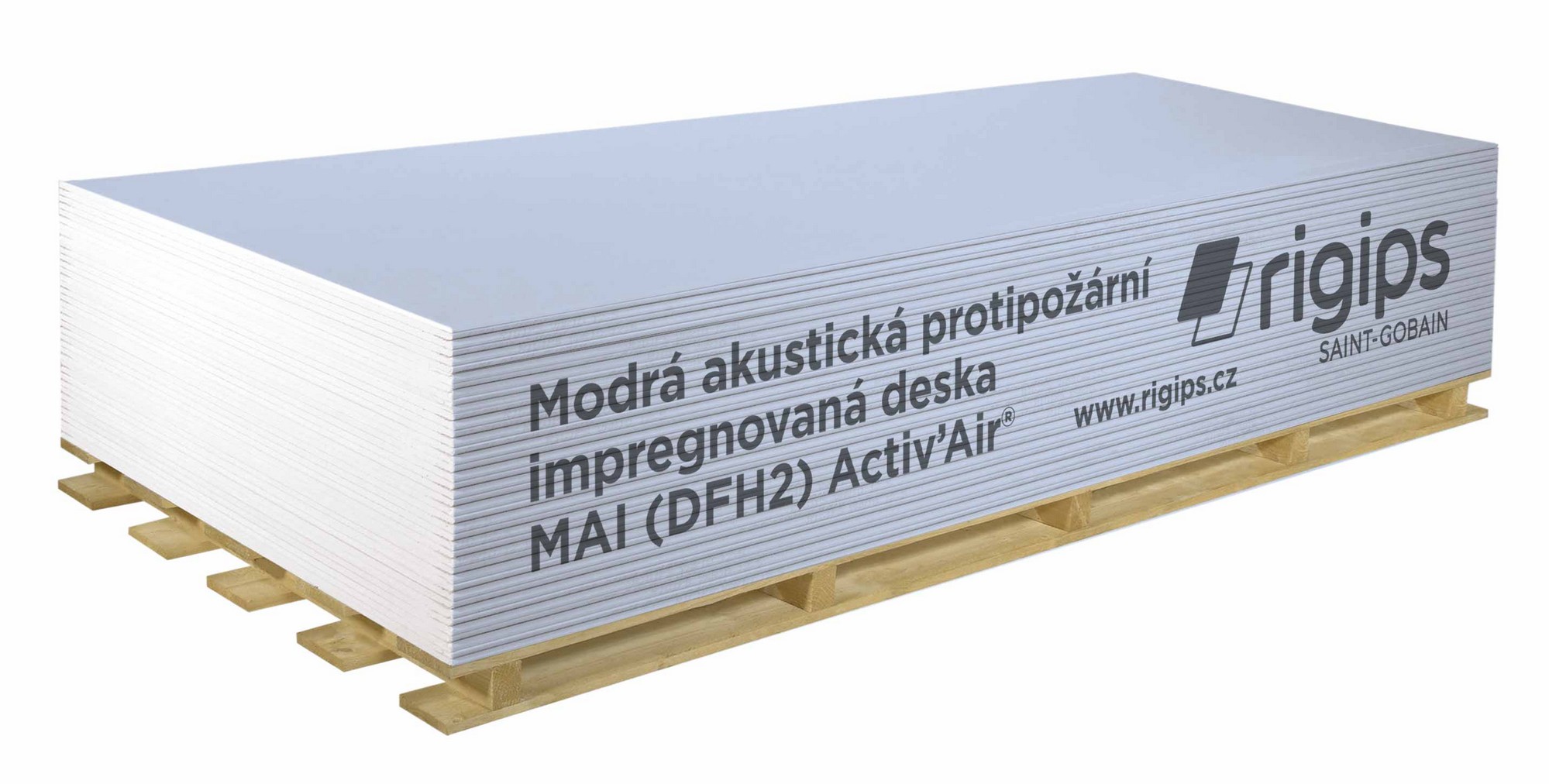 Deska sádrokartonová akustická Rigips MAI (DFH2) Activ'Air 2 000×1 250×12,5 mm