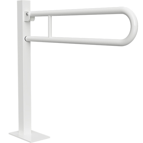 Úchyt sklopný ve tvaru U Bemeta Help ukotvený do země 850 mm s krytkou bílá