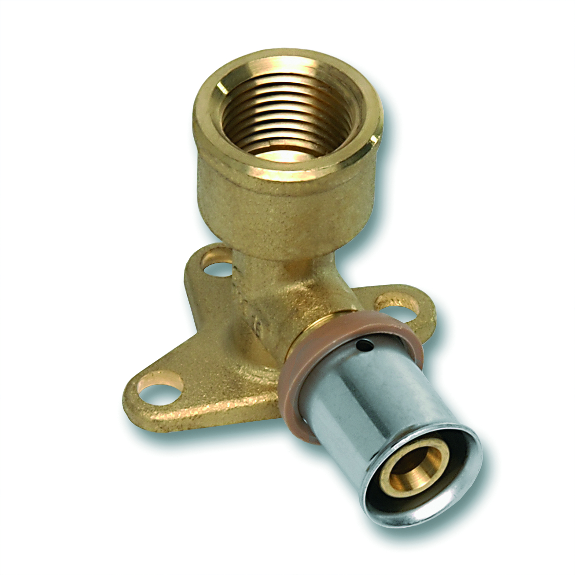 Koleno nástěnné Sanha 3fit-Press 16×1/2" vnitřní závit