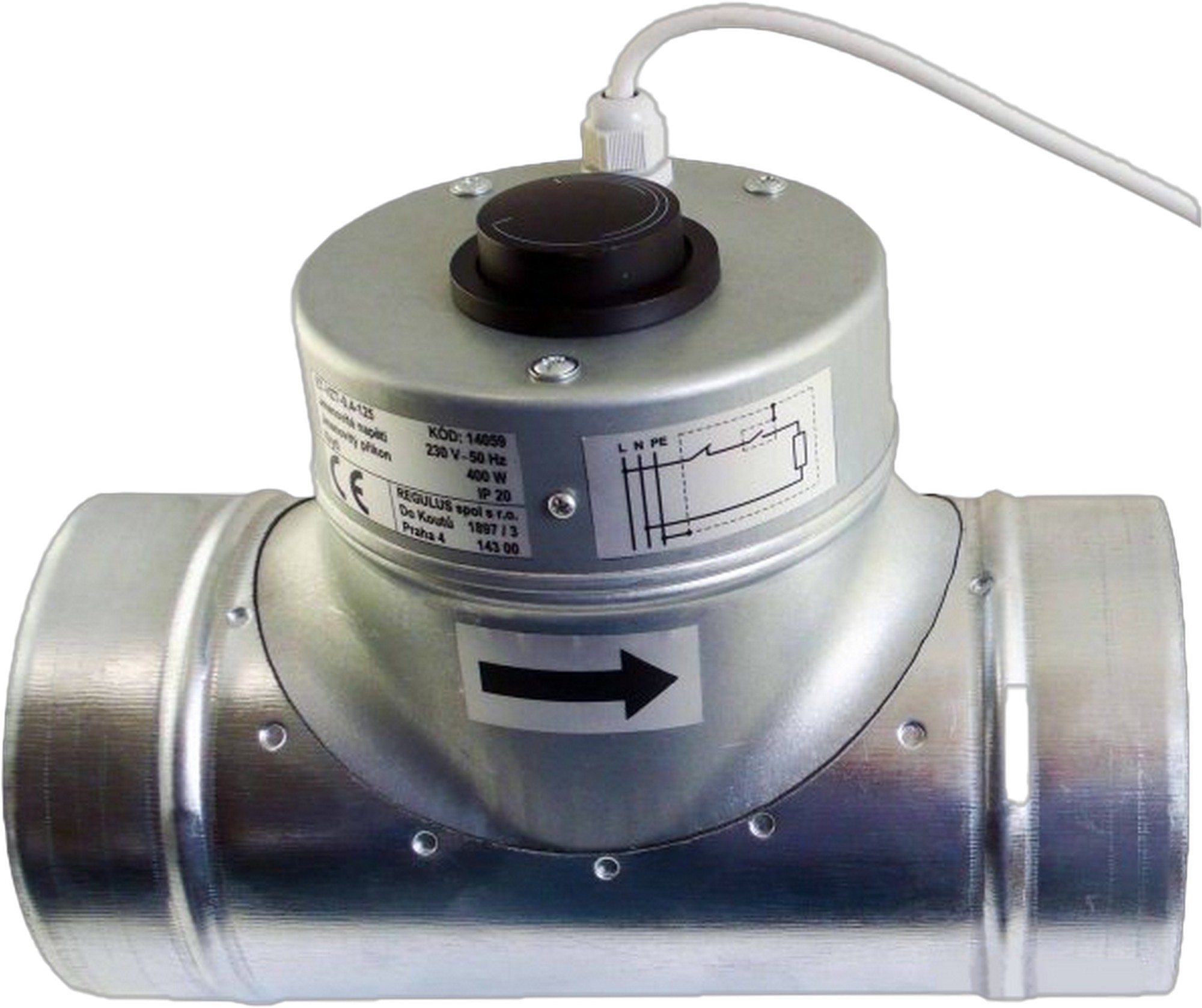 Ohřívač vzduchu elektrický Regulus 125 mm