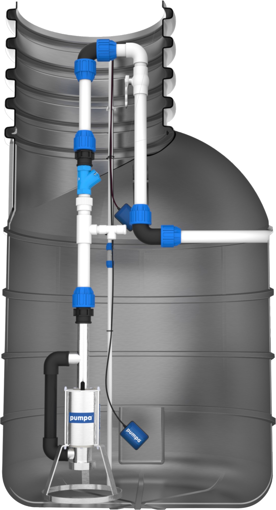 Set s šachtou Pumpa Black line Box 1 VE Morava Classic kabel 10 m 400 V