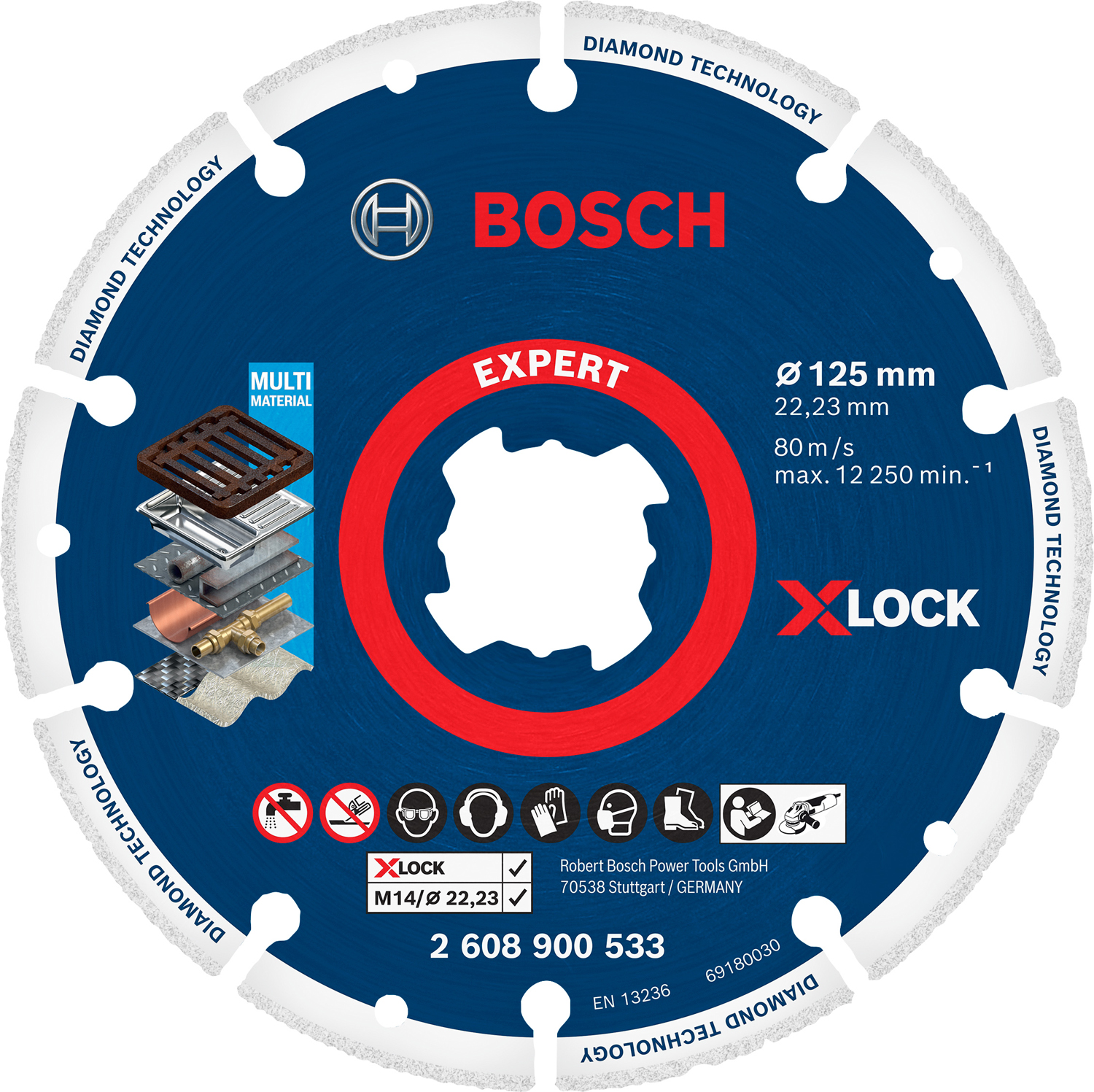 Kotouč DIA Bosch Expert Metal X-LOCK 125×22,23 mm