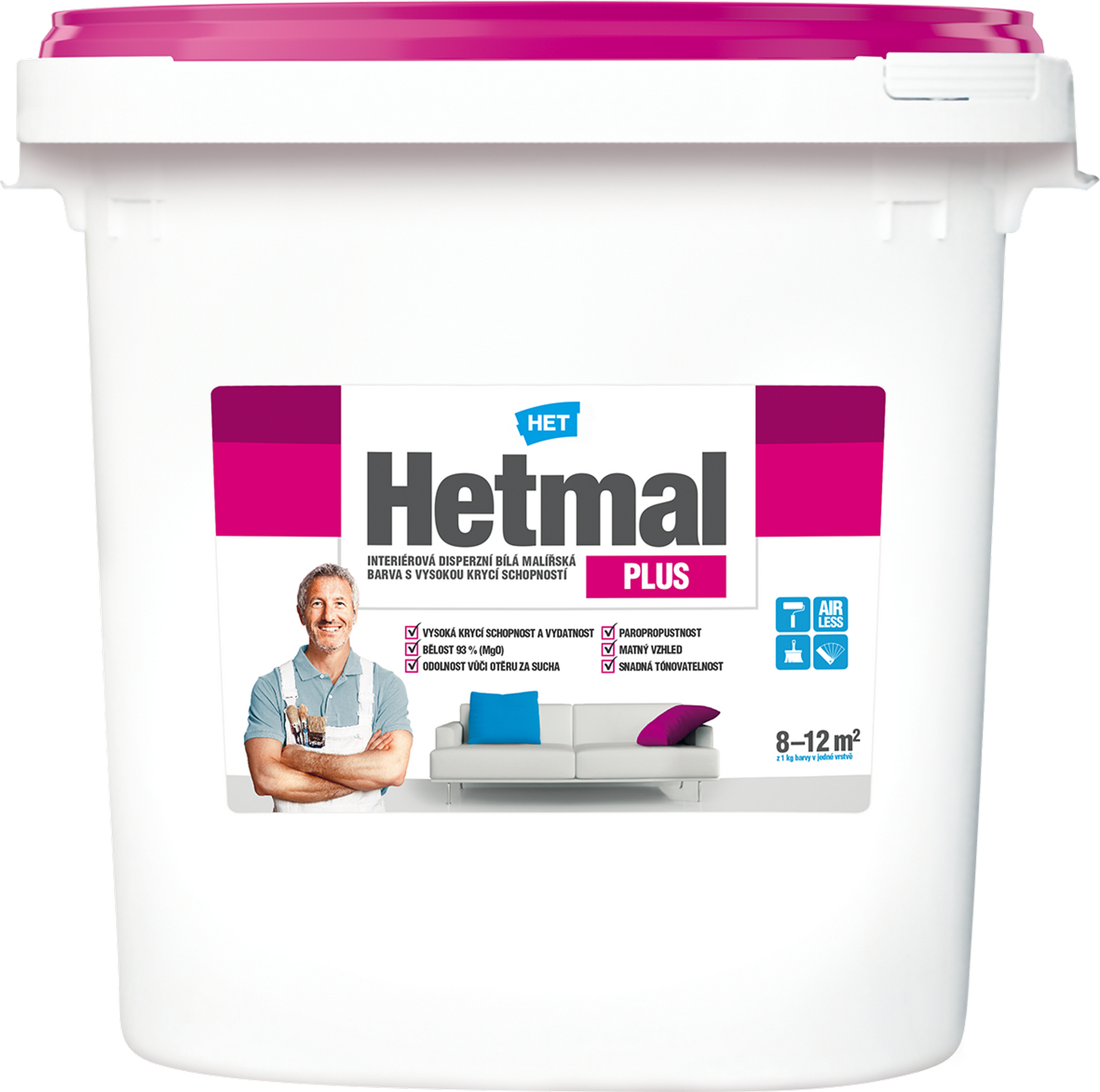 Malba interiérová HET Hetmal Plus bílá 40 kg
