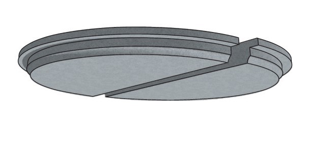 Levně Poklop pro studny CSBETON TZK-Q.2 1 000/100 A15 půlený