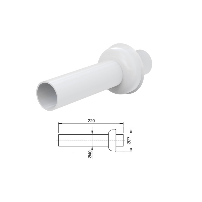 Trubka s rozetou Alca P046 DN 40