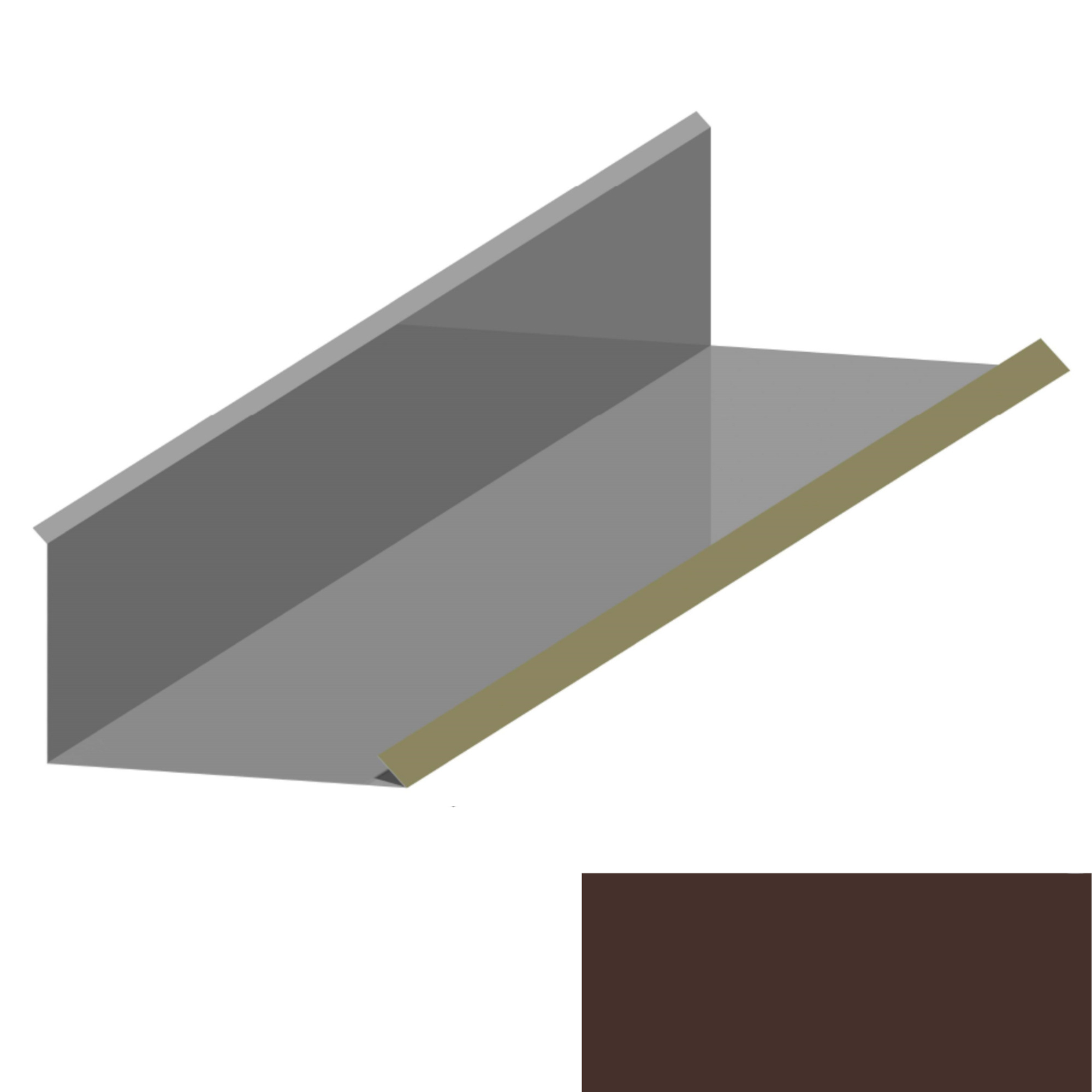 Lemování ke zdi boční RS312B SP 25 RAL 8017 hnědá