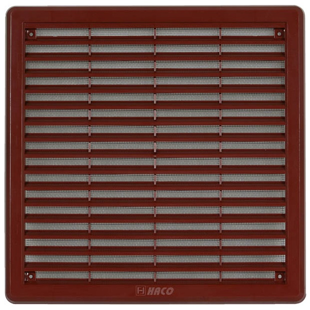 Mřížka větrací se sítí a krytkou HACO VM K 50×250 mm hnědá