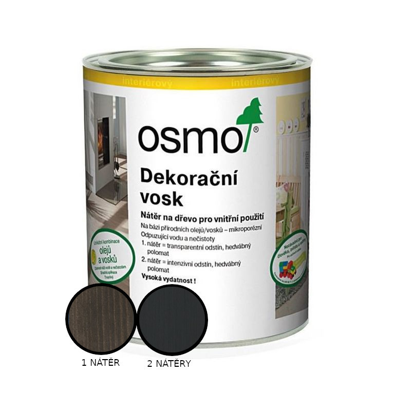 Vosk dekorační Osmo 3169 intenzivní černý 2,5 l