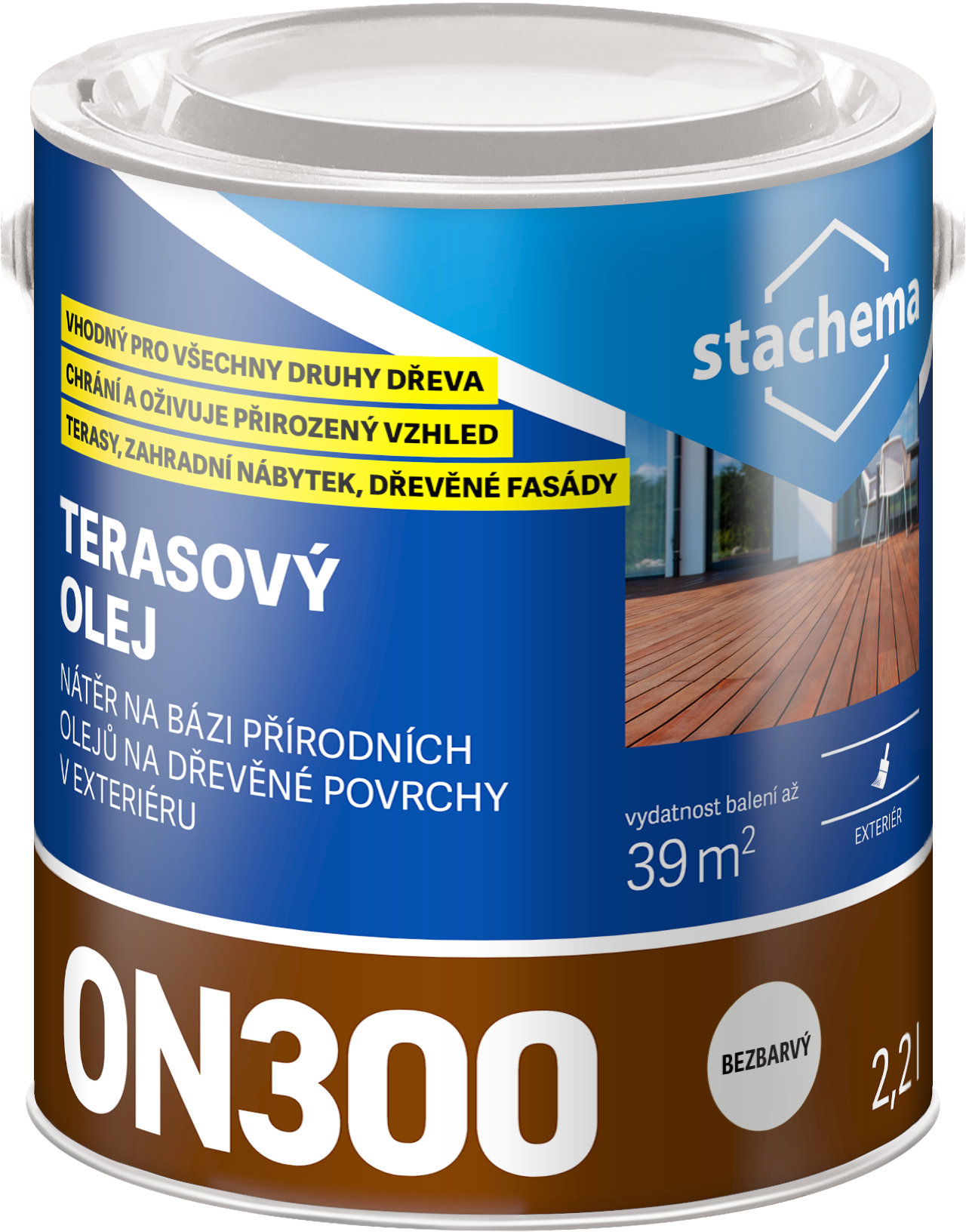 Olej terasový Stachema ON300 antik-šedý 2,2 l